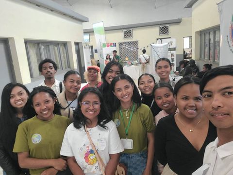 Youth group indoors